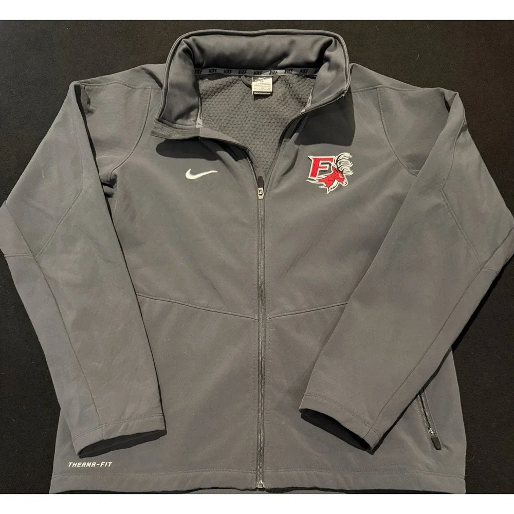 Fairfield University Stags Nike Therma-Fit Full Zip Jacket Gray Mens XL